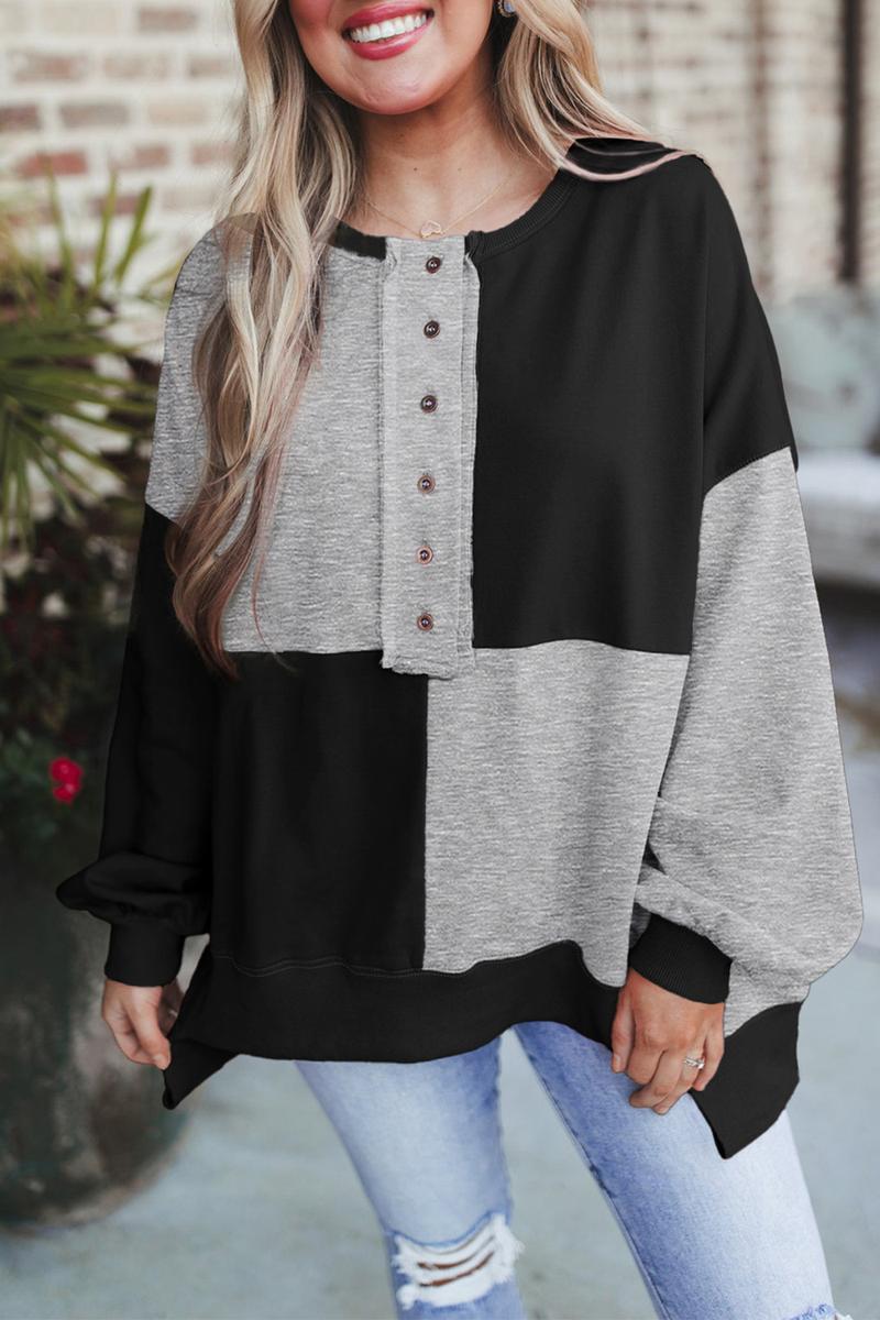 TBG Color-Blocked Long Sweatshirt