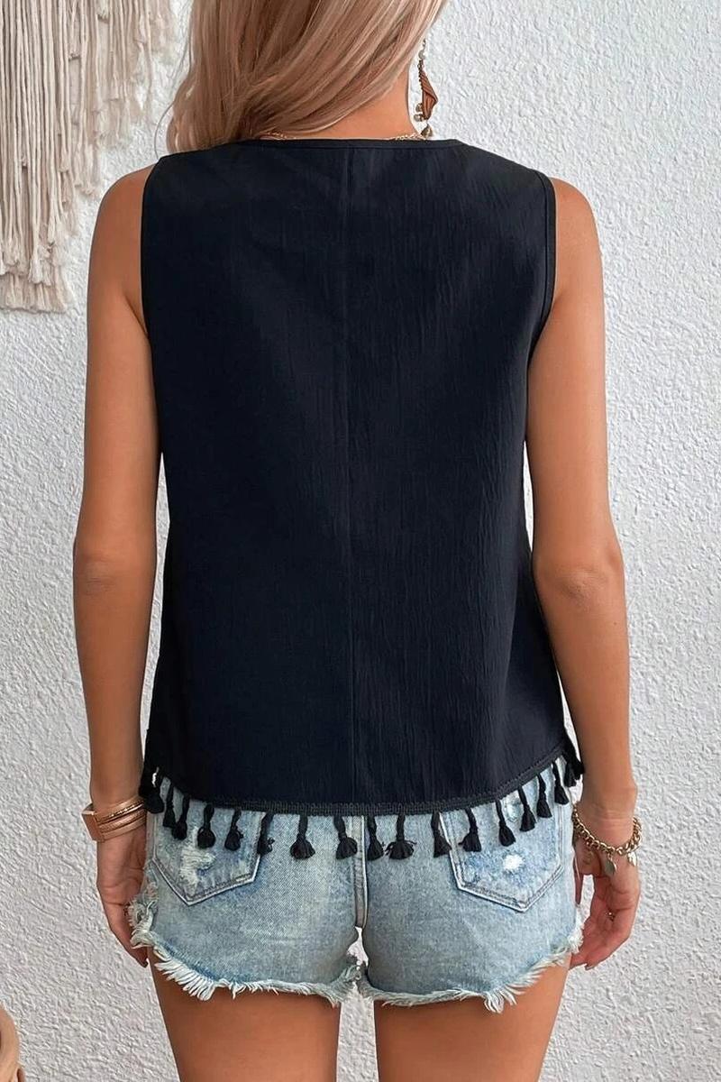 TBG Ethnic Embroidered Sleeveless Top