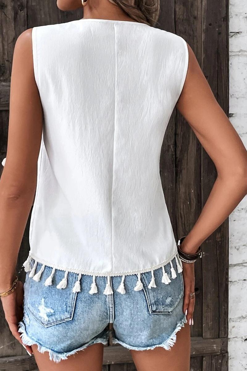 TBG Ethnic Embroidered Sleeveless Top