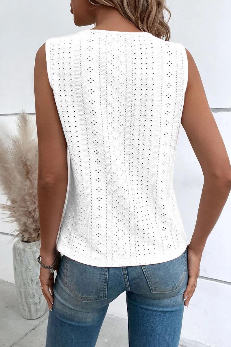 TBG V-Neck Lace-Trimmed Sleeveless Top