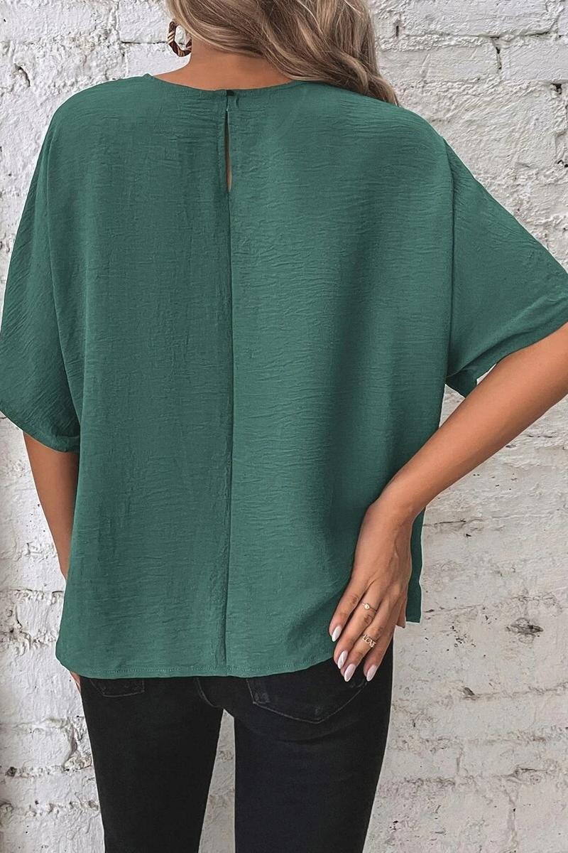 TBG Batwing Sleeve Knotted Top