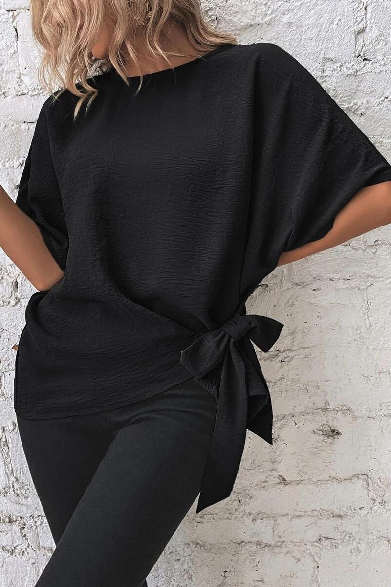 TBG Batwing Sleeve Knotted Top