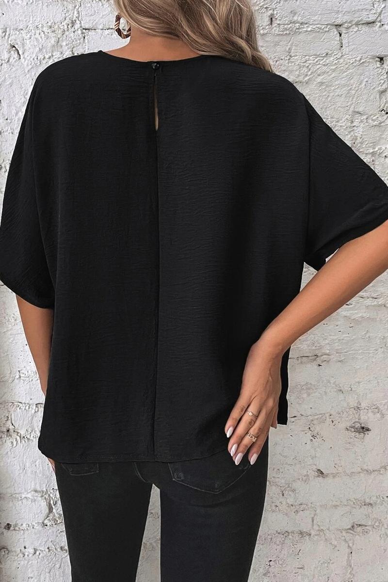 TBG Batwing Sleeve Knotted Top