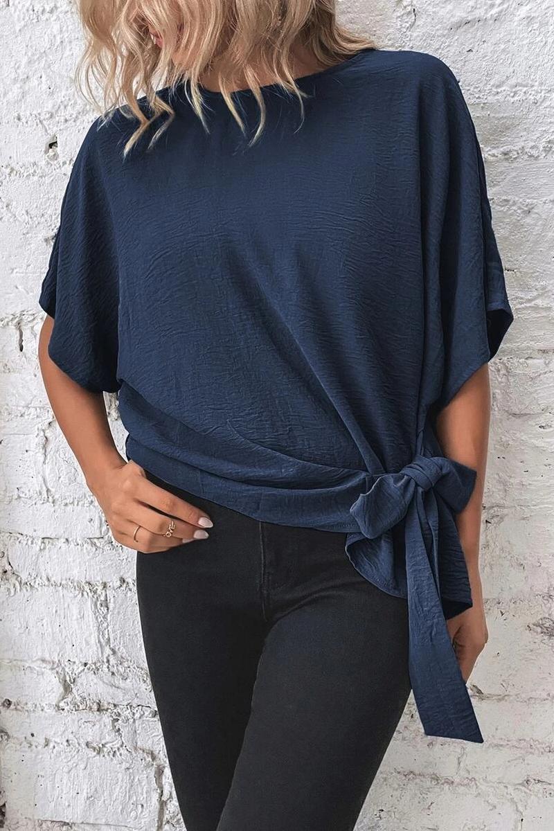 TBG Batwing Sleeve Knotted Top