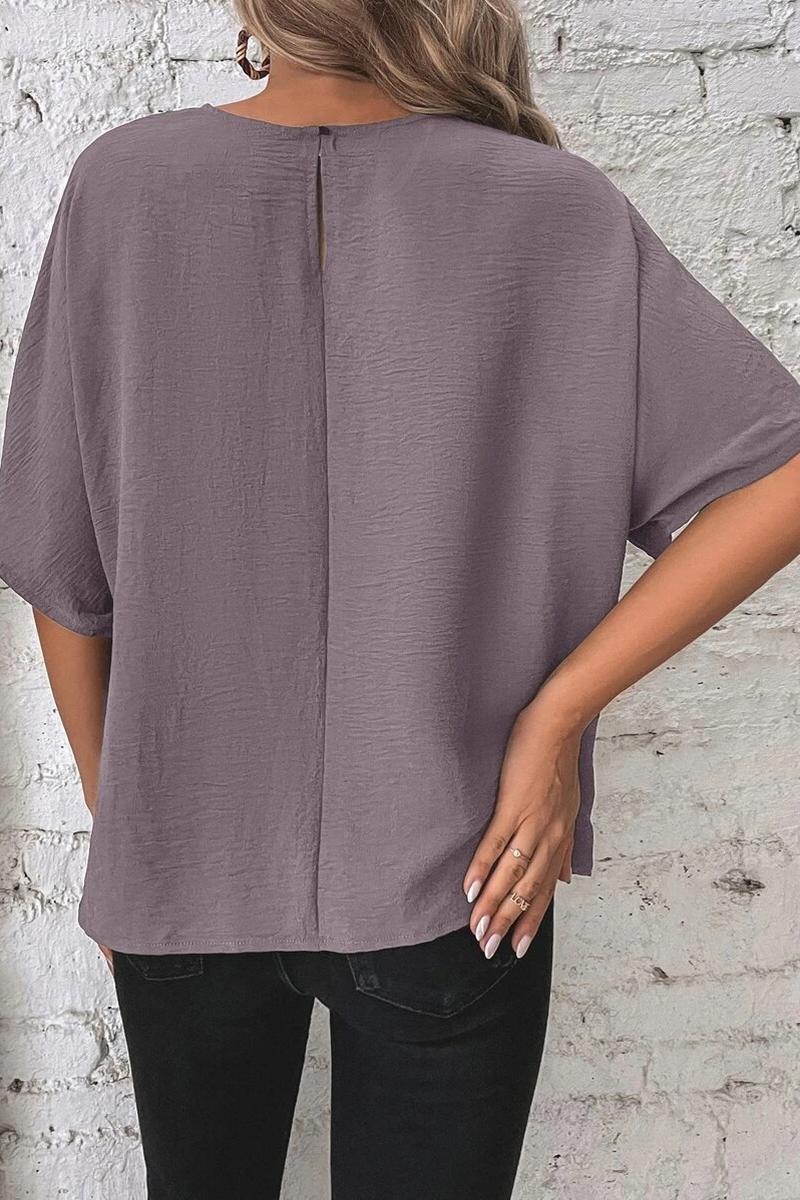 TBG Batwing Sleeve Knotted Top