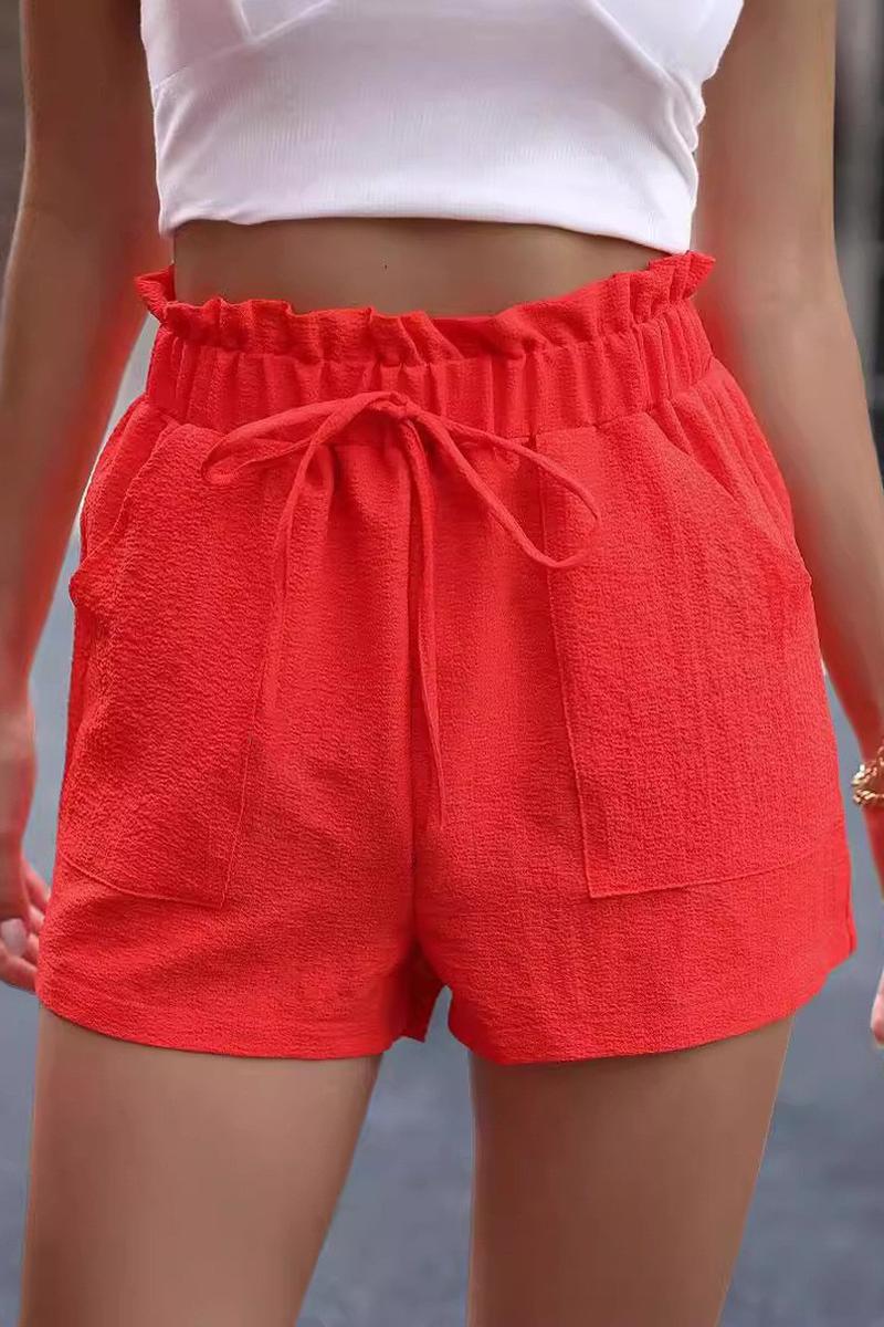 TBG Ruffled Waist Casual Shorts