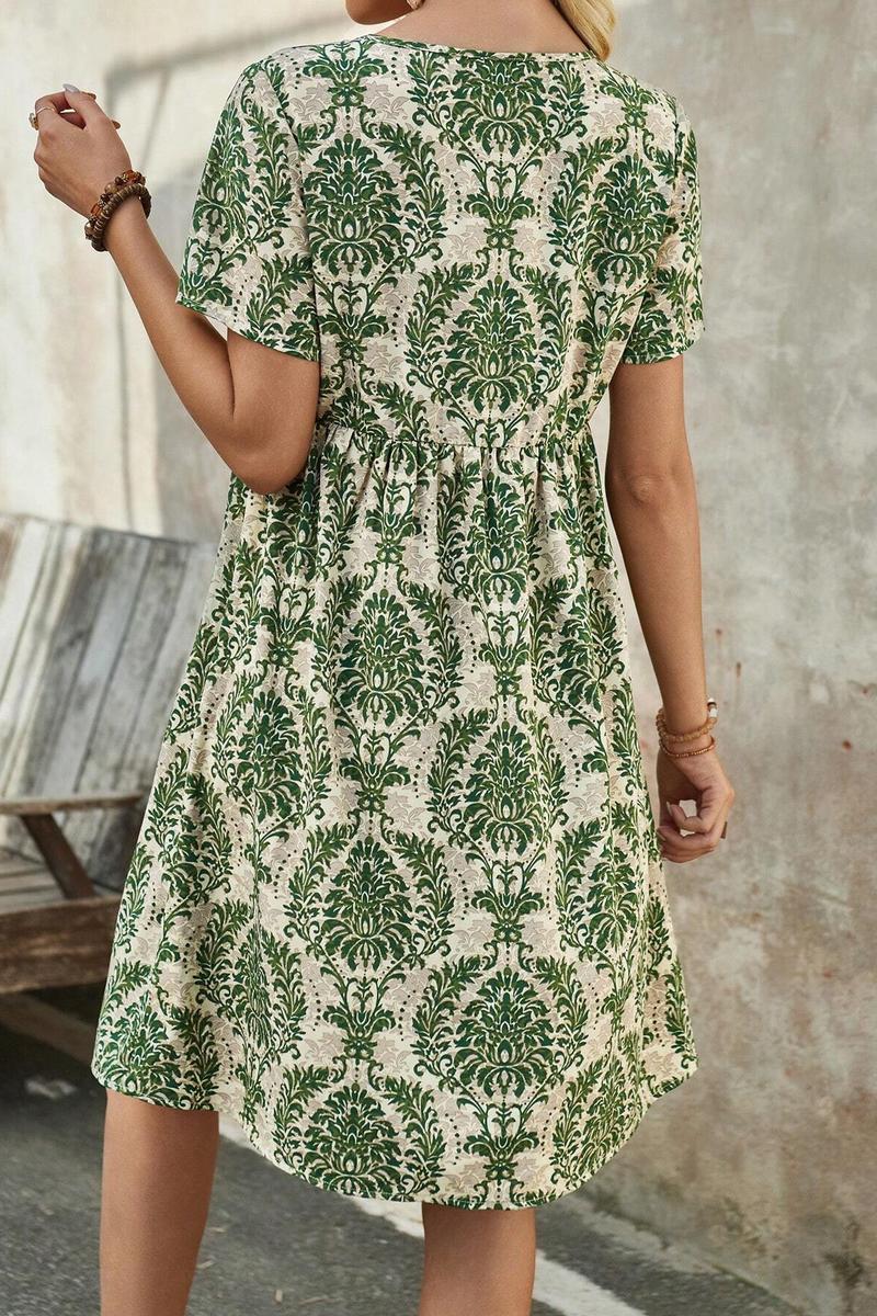 TBG Floral Print V-Neck Dress