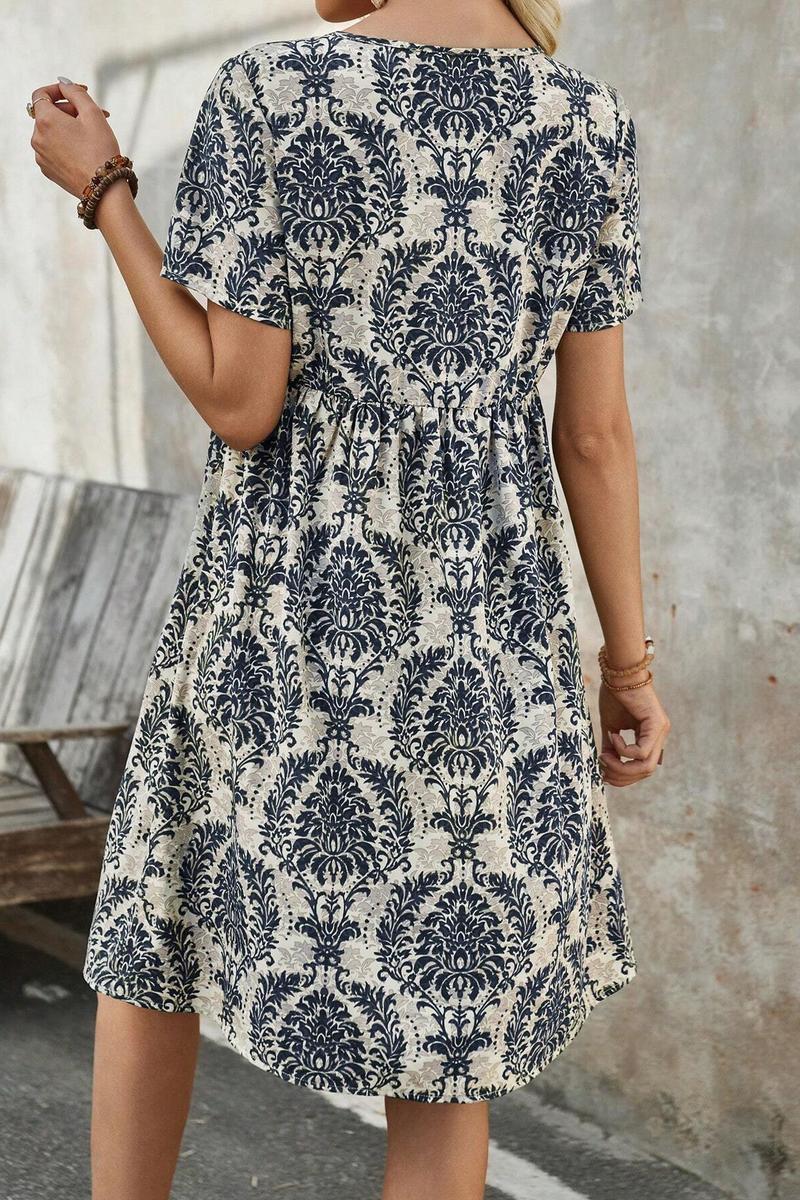 TBG Floral Print V-Neck Dress