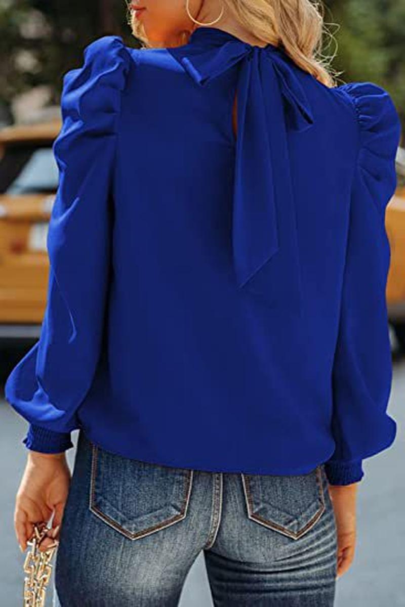 TBG Puff Sleeve High Neck Blouse