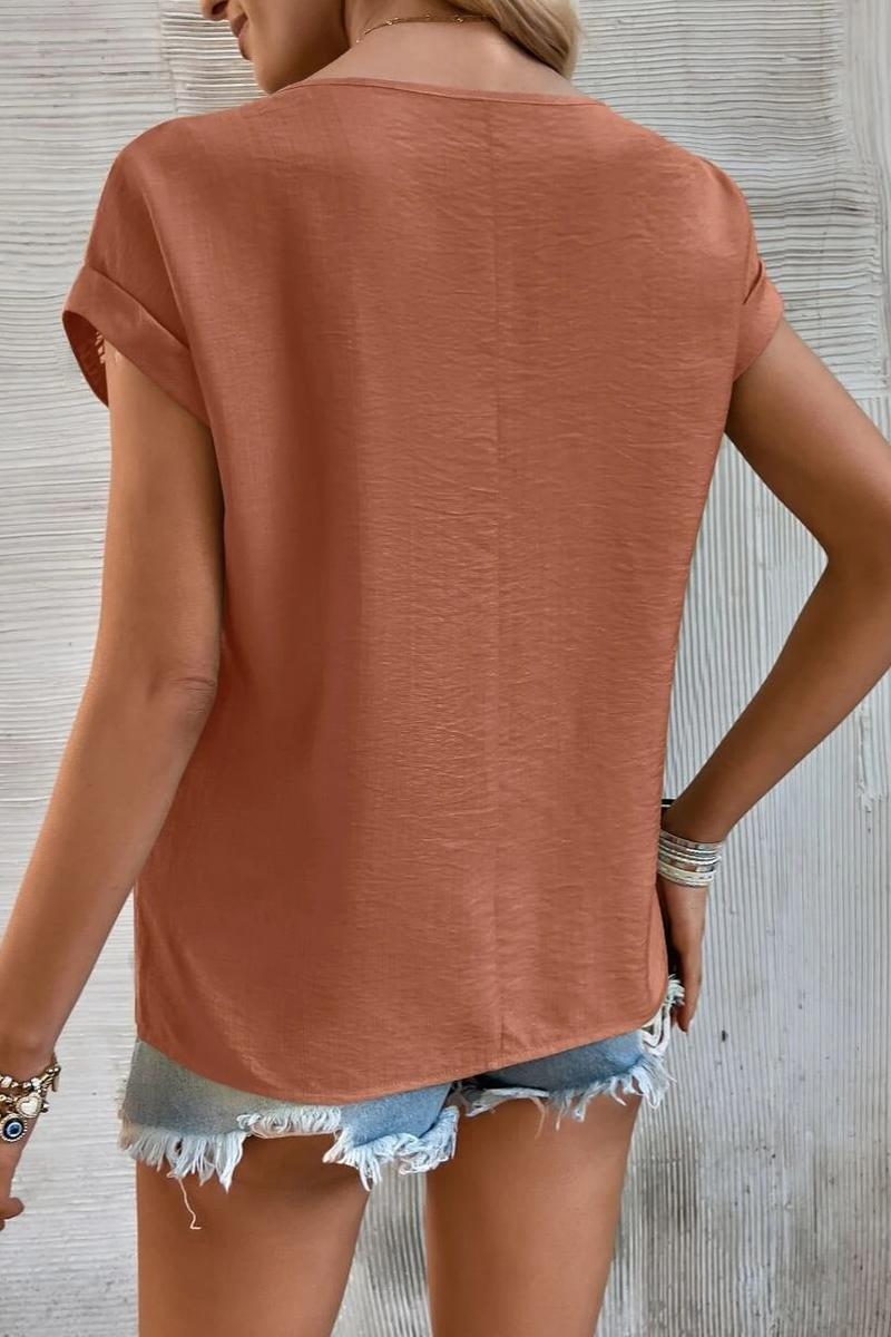 TBG Lace-Hem Short Sleeve Top