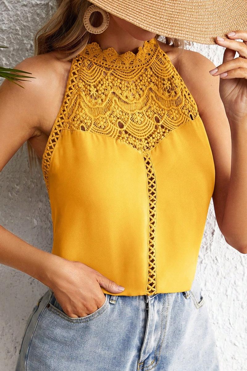 TBG Lace Back Sleeveless Blouse