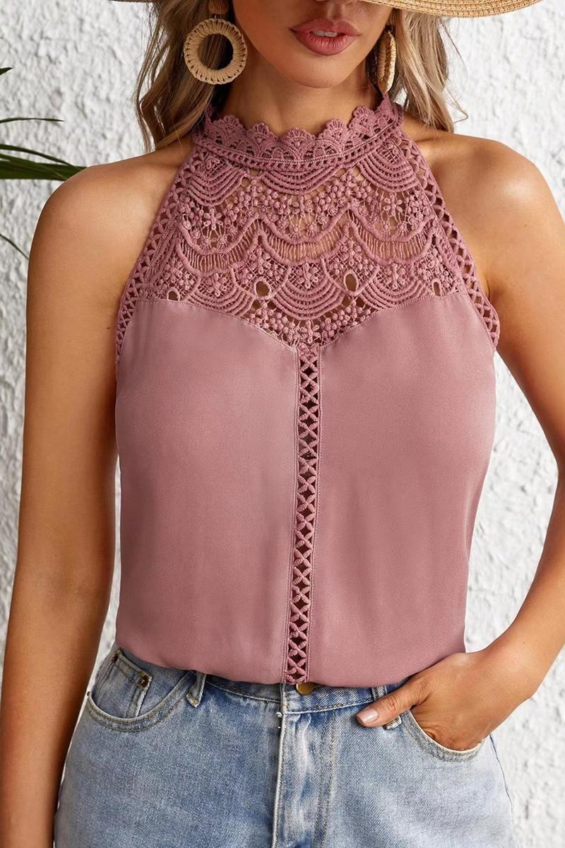 TBG Lace Back Sleeveless Blouse