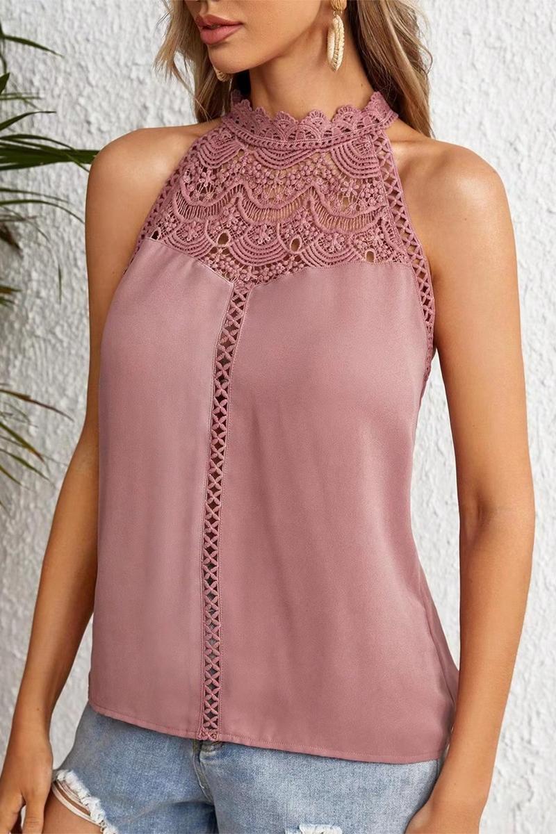 TBG Lace Back Sleeveless Blouse