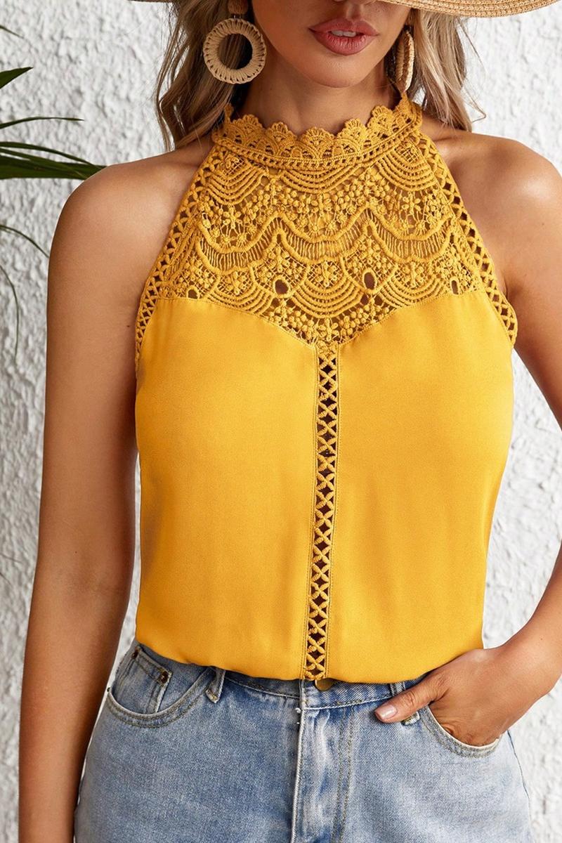 TBG Lace Back Sleeveless Blouse