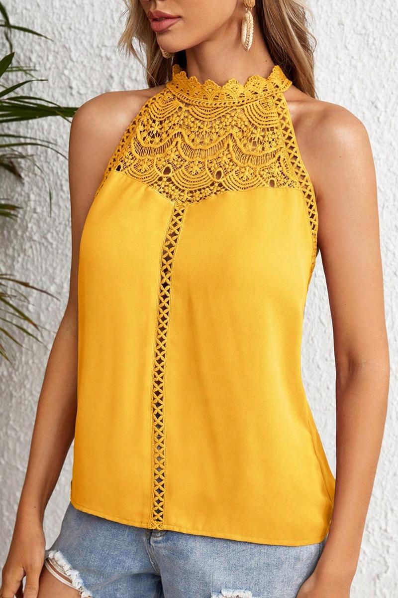 TBG Lace Back Sleeveless Blouse