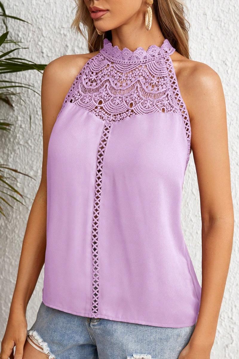 TBG Lace Back Sleeveless Blouse