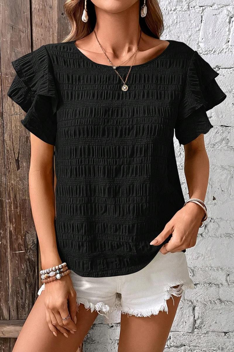 TBG Double Layered Ruffle Sleeve Tee