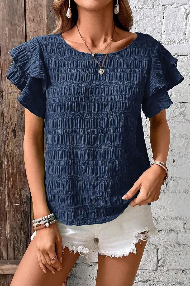 TBG Double Layered Ruffle Sleeve Tee