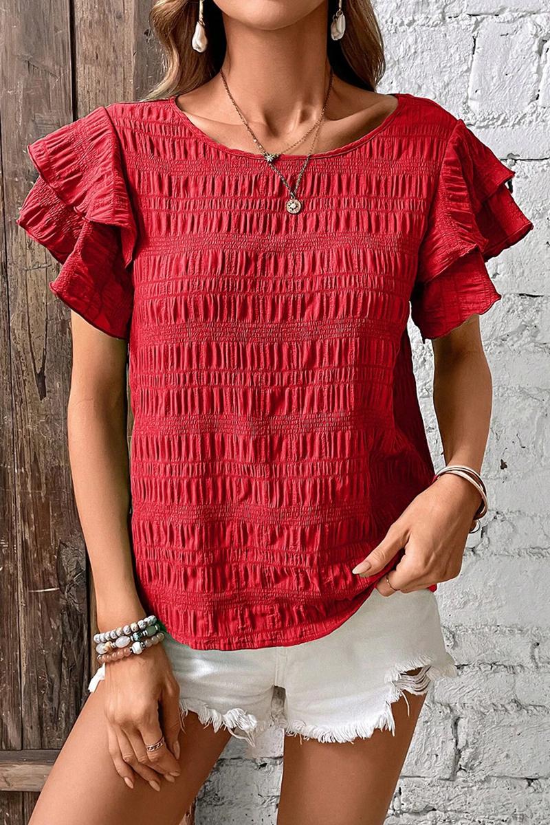 TBG Double Layered Ruffle Sleeve Tee