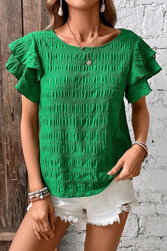 TBG Double Layered Ruffle Sleeve Tee