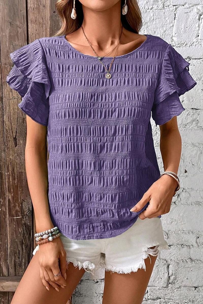 TBG Double Layered Ruffle Sleeve Tee