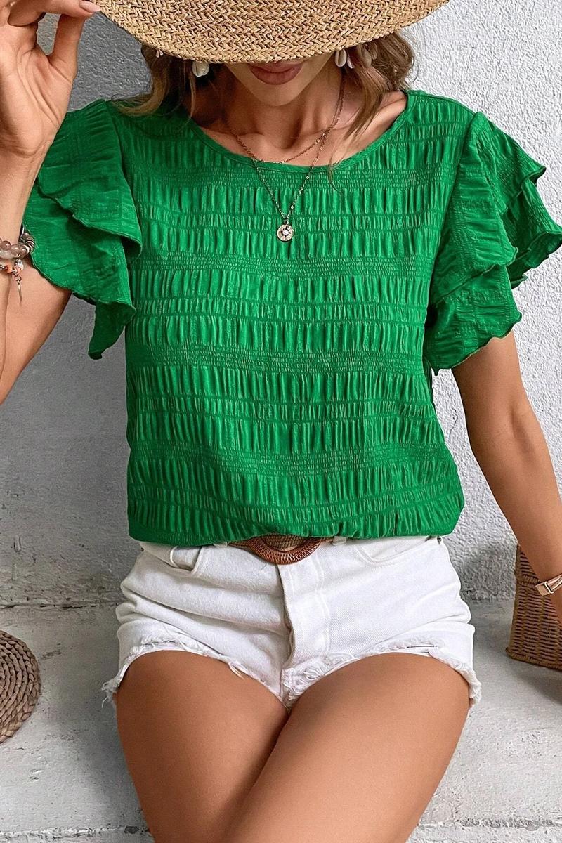 TBG Double Layered Ruffle Sleeve Tee