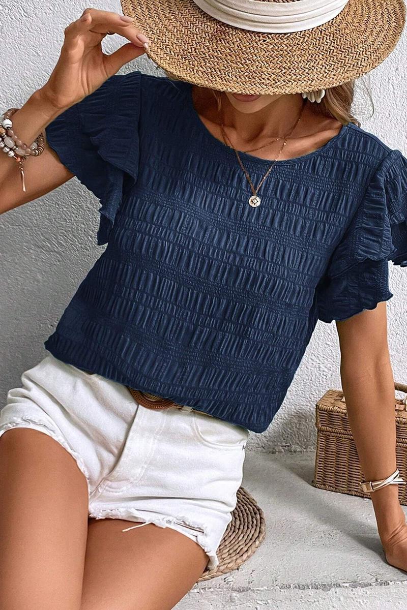 TBG Double Layered Ruffle Sleeve Tee