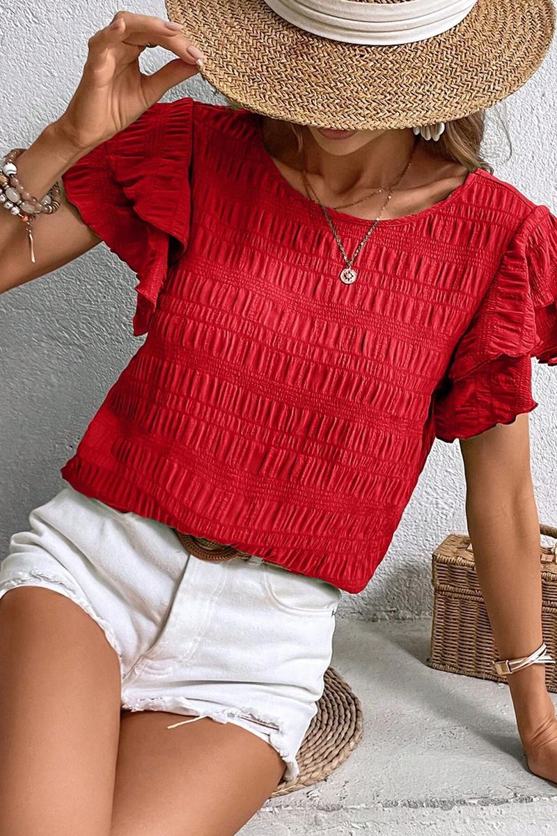 TBG Double Layered Ruffle Sleeve Tee