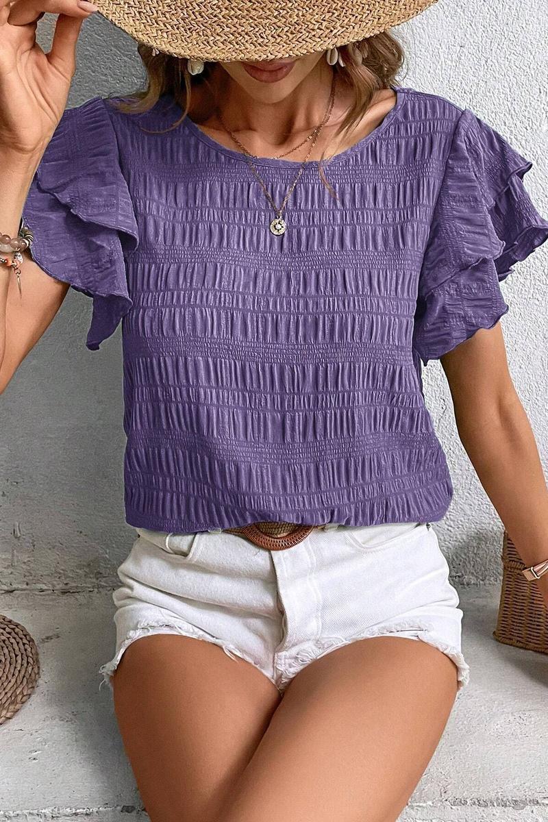 TBG Double Layered Ruffle Sleeve Tee