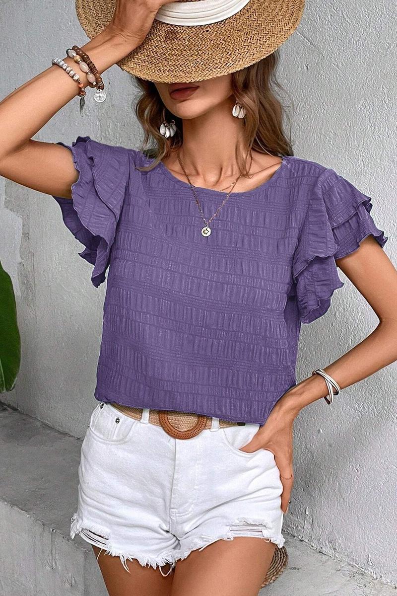 TBG Double Layered Ruffle Sleeve Tee