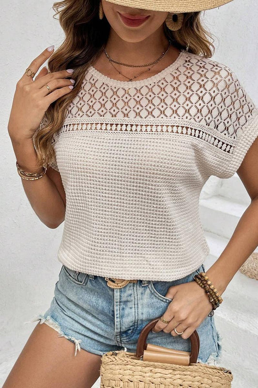 TBG Mesh Sleeve Short-Sleeve Top