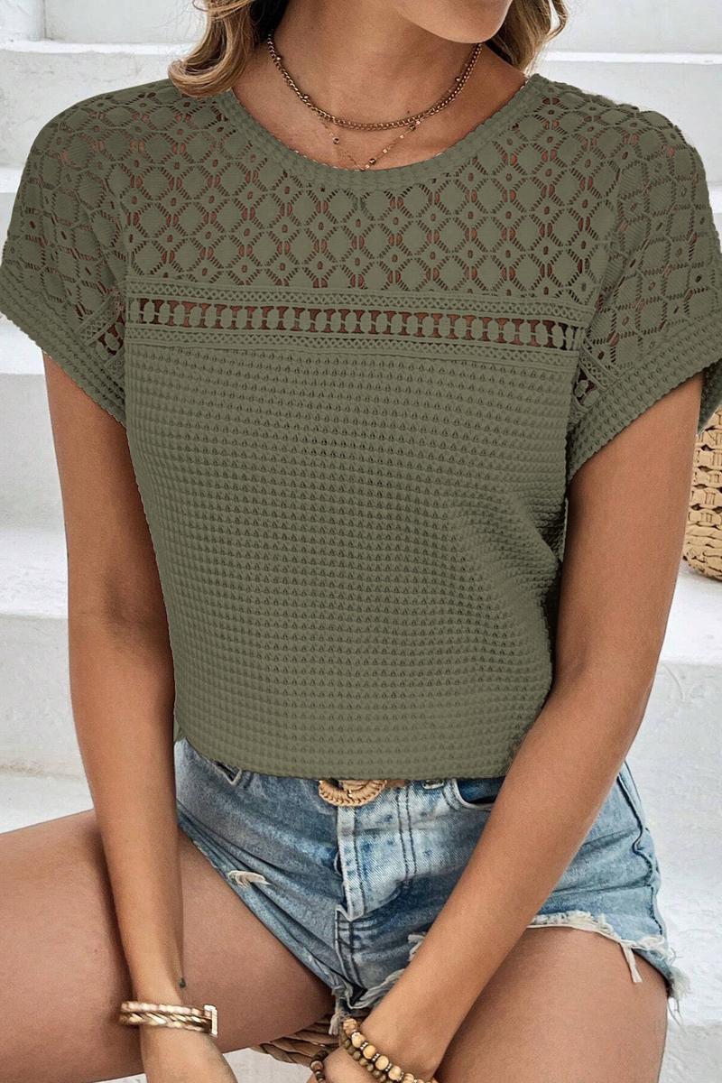 TBG Mesh Sleeve Short-Sleeve Top