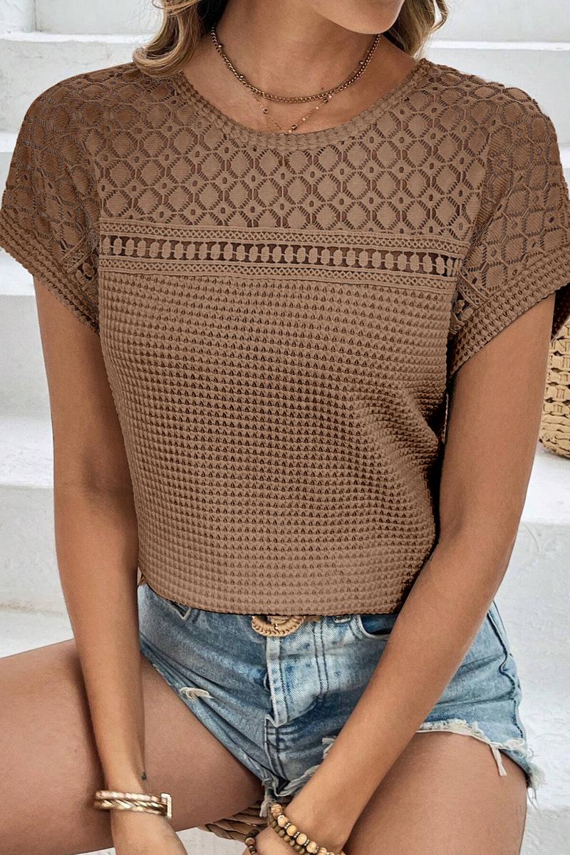 TBG Mesh Sleeve Short-Sleeve Top