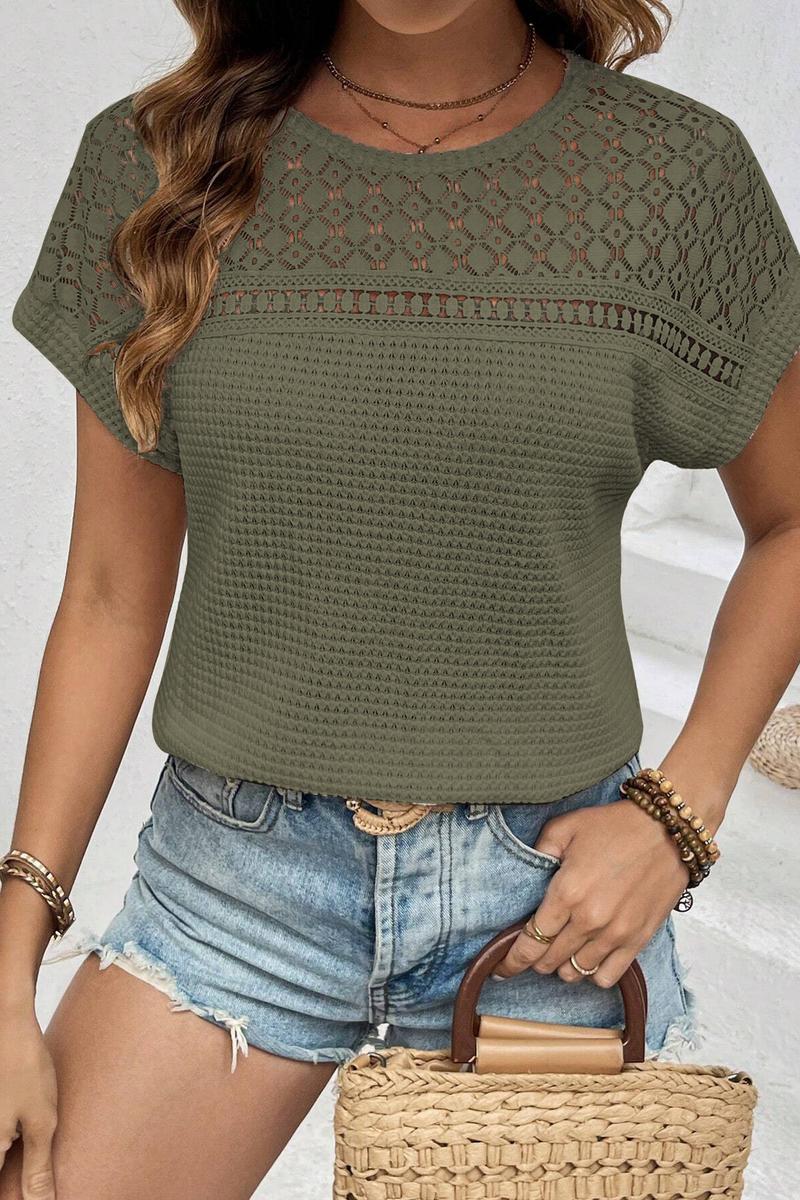 TBG Mesh Sleeve Short-Sleeve Top