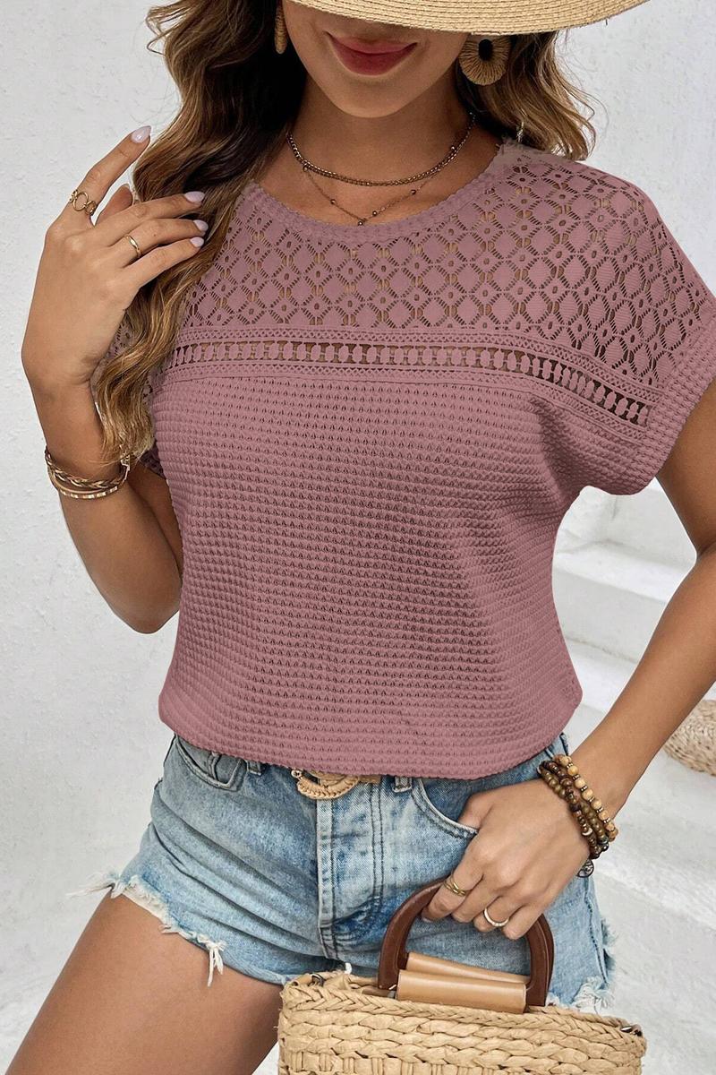 TBG Mesh Sleeve Short-Sleeve Top