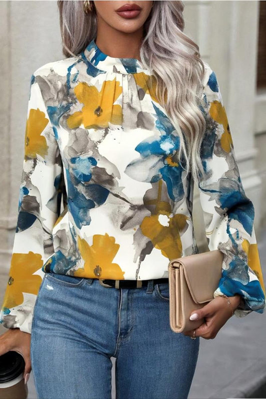 TBG Painted Flower Long Sleeve Top