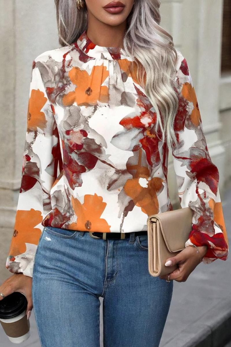 TBG Painted Flower Long Sleeve Top