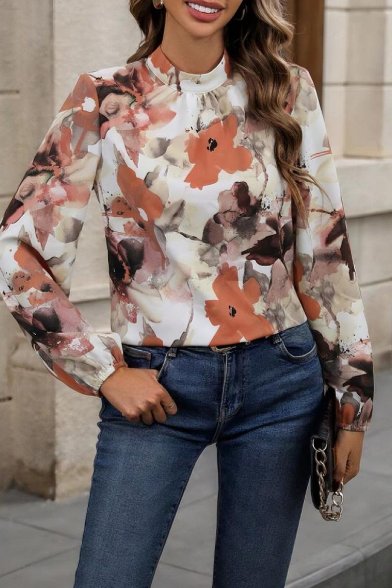 TBG Painted Flower Long Sleeve Top