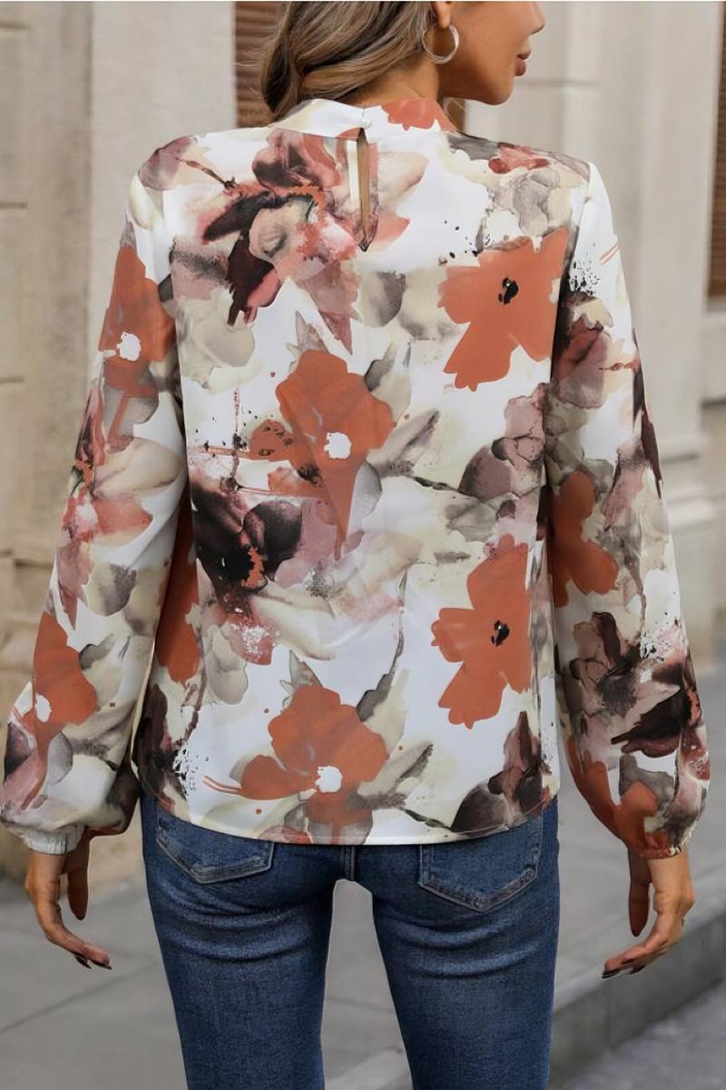 TBG Painted Flower Long Sleeve Top