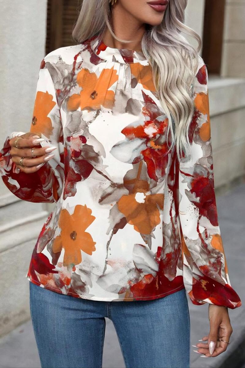 TBG Painted Flower Long Sleeve Top