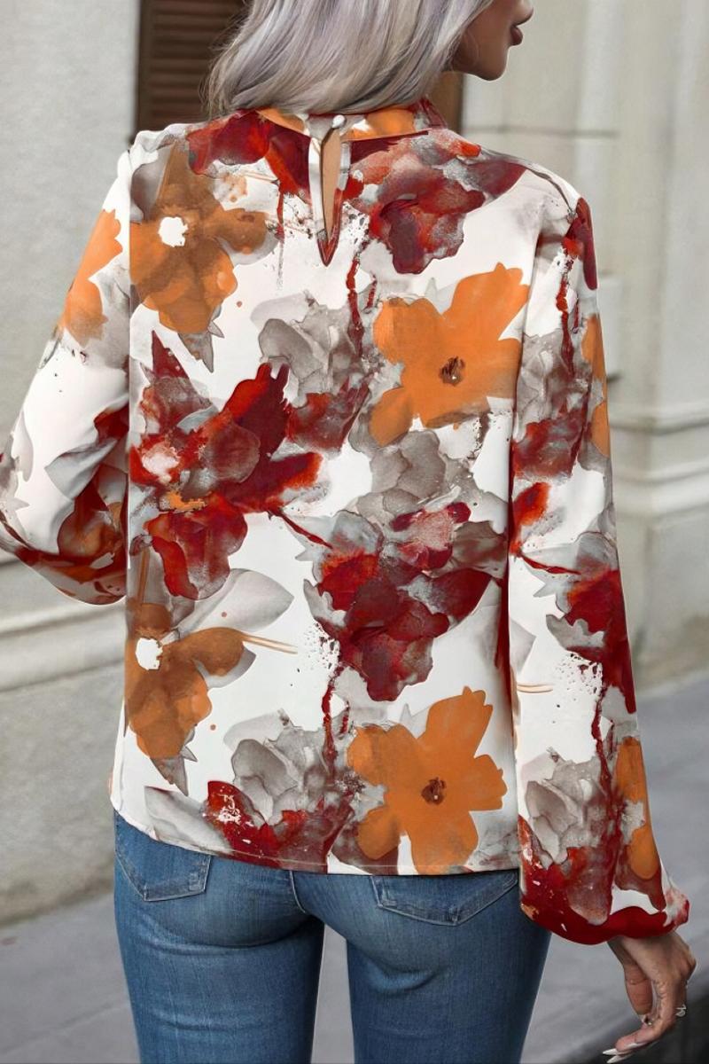 TBG Painted Flower Long Sleeve Top