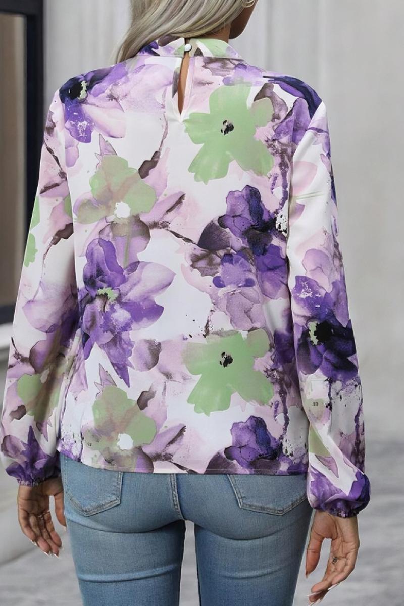 TBG Painted Flower Long Sleeve Top