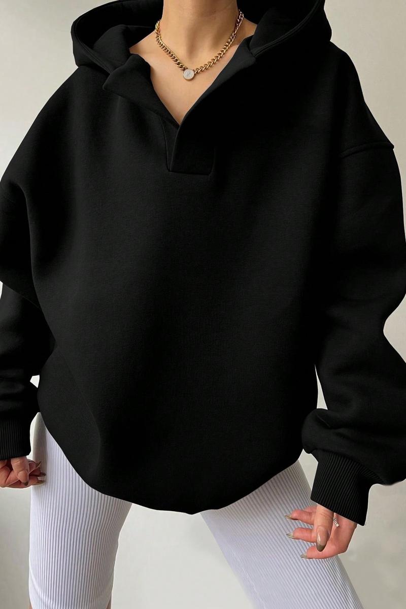 TBG Plain Long Sleeve Hoodie Sweatshirt