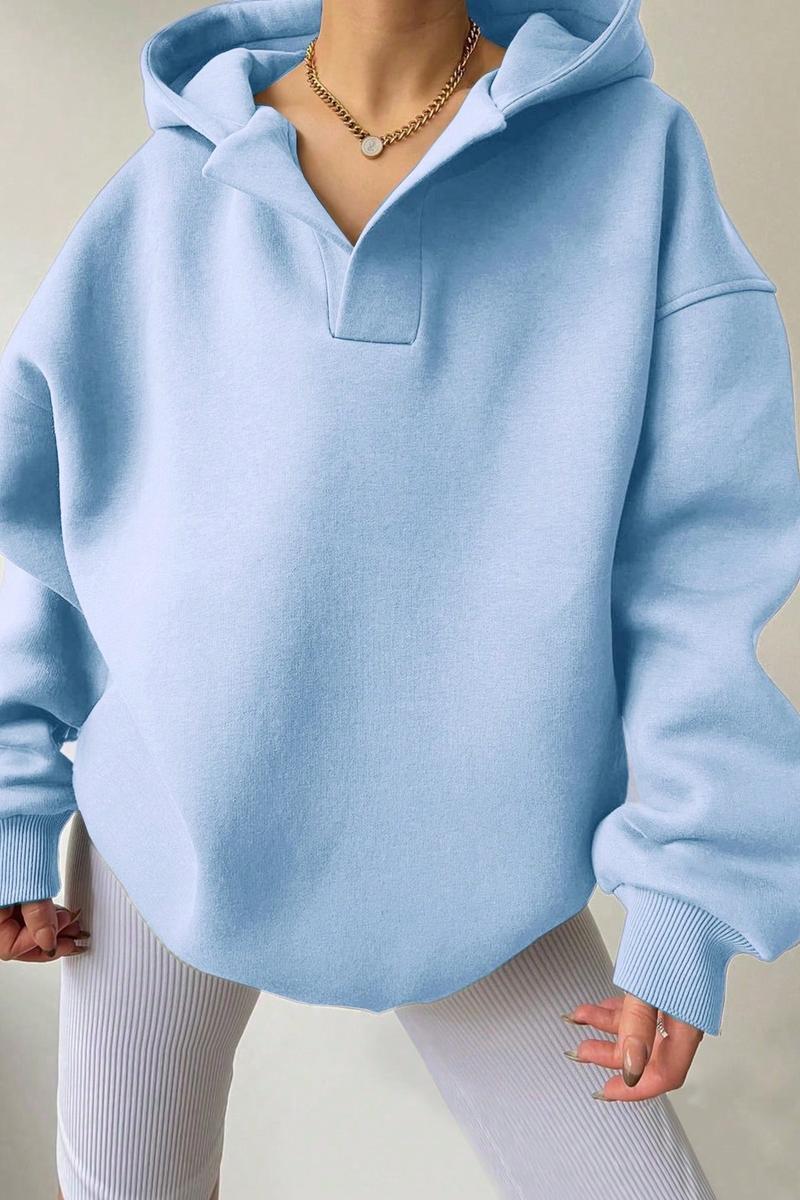 TBG Plain Long Sleeve Hoodie Sweatshirt