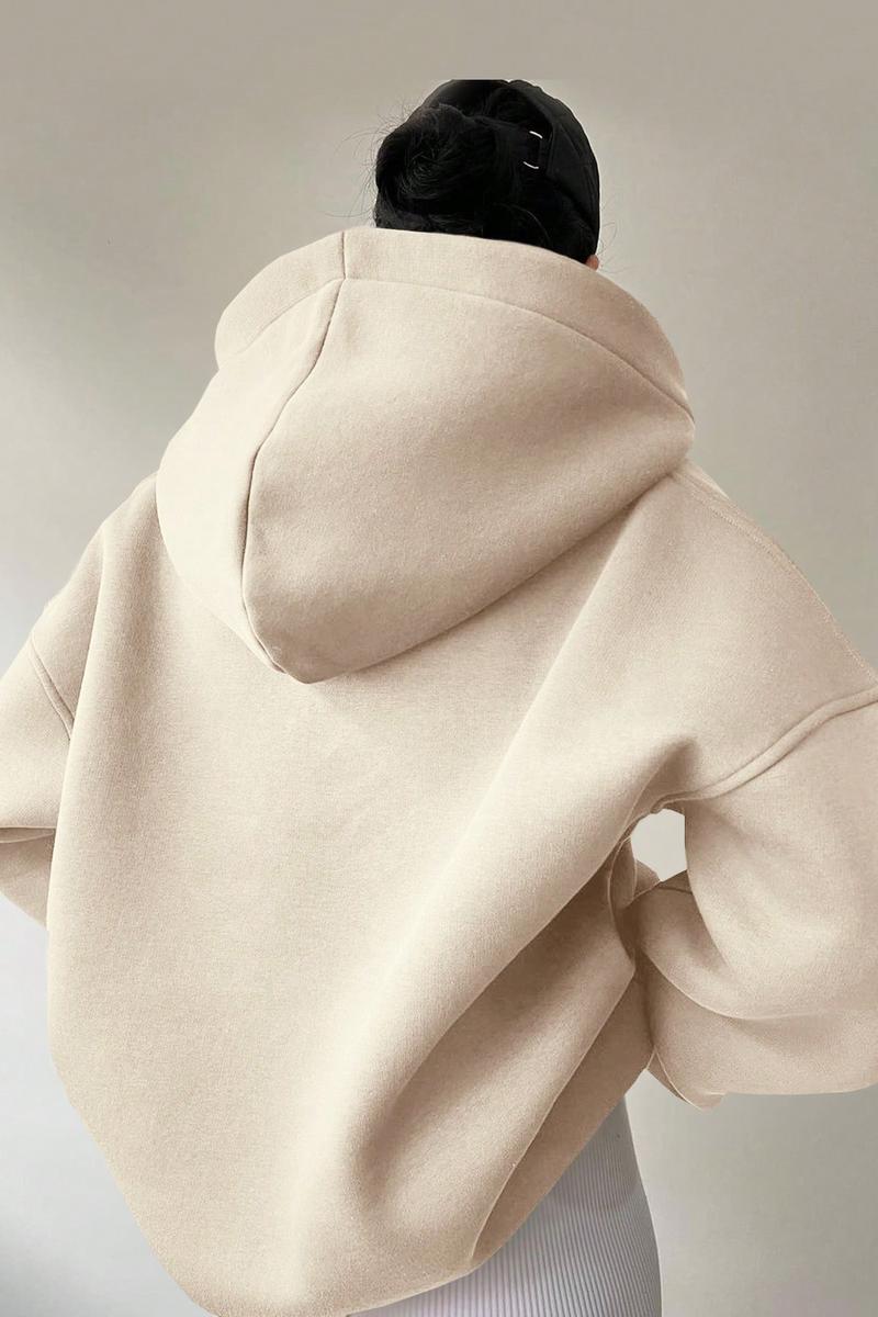 TBG Plain Long Sleeve Hoodie Sweatshirt