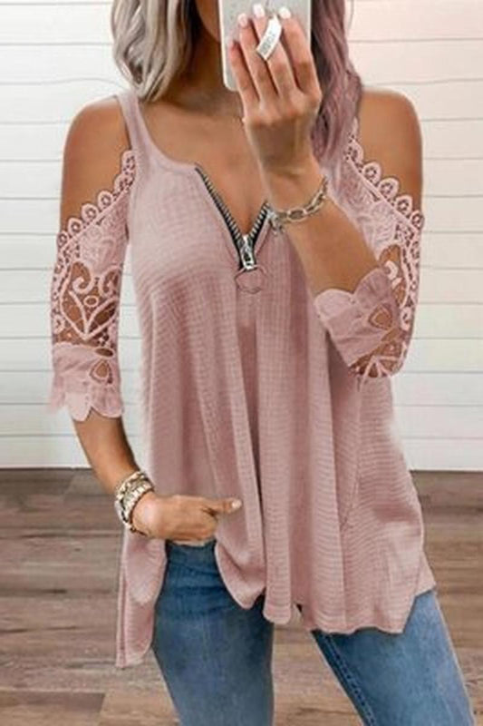 TBG Lace Sleeve Knitted Tank Top