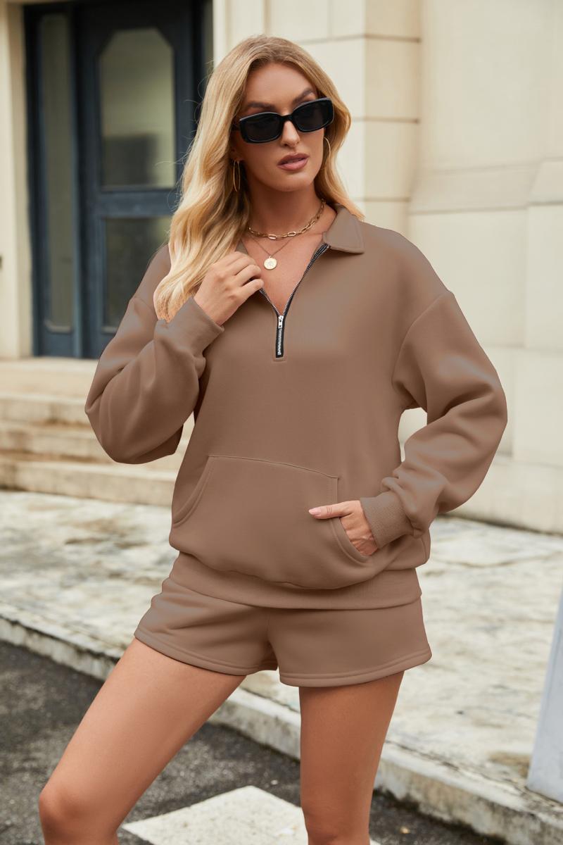 TBG Two-piece Set with Sweatshirt and Shorts