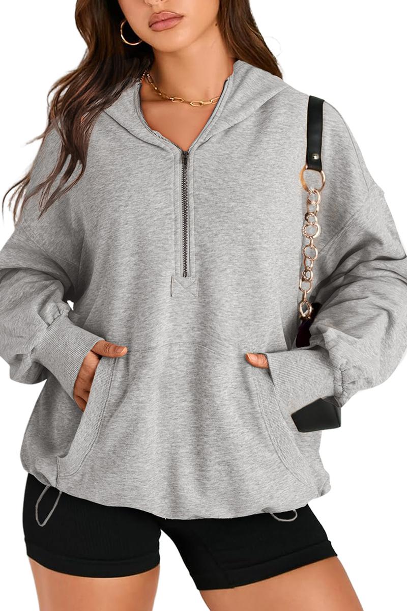 TBG Plain Long Sleeve Hoodie Sweatshirt