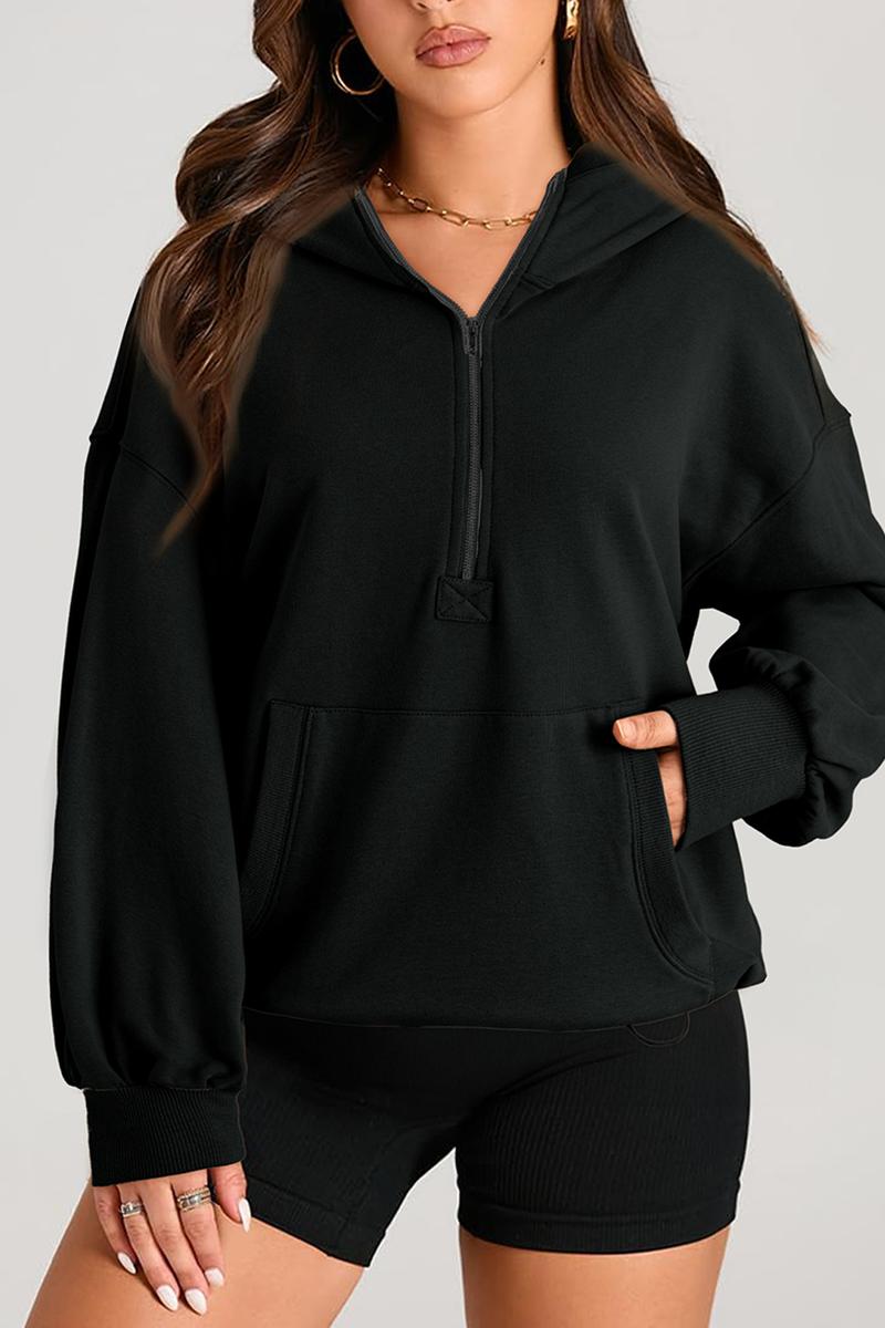 TBG Plain Long Sleeve Hoodie Sweatshirt