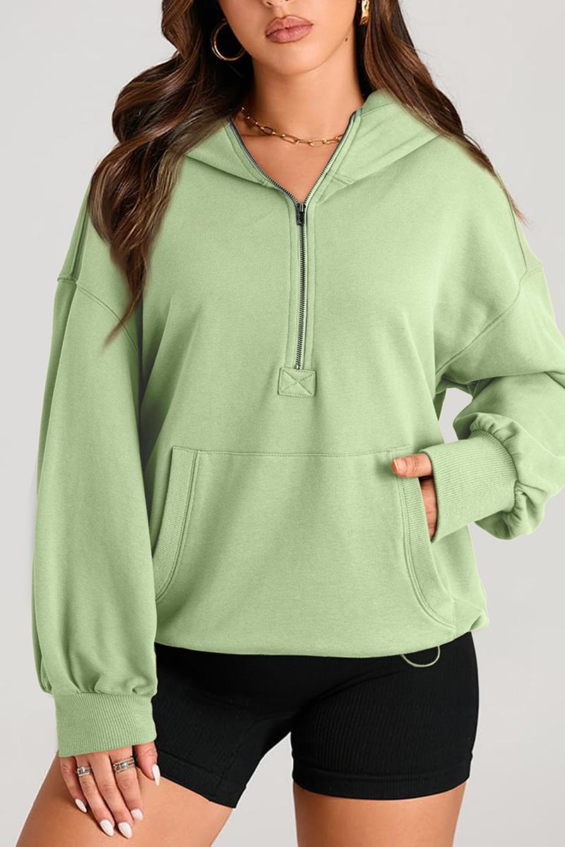 TBG Plain Long Sleeve Hoodie Sweatshirt